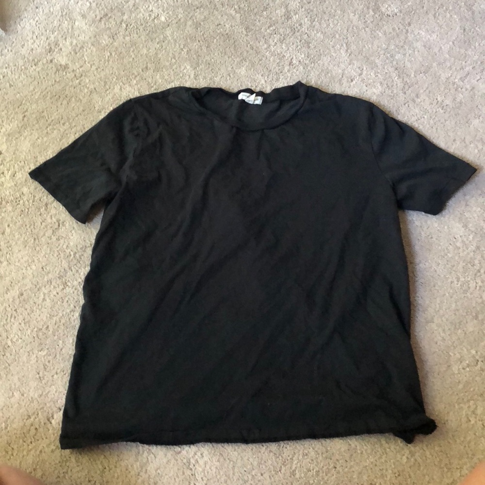 Black Open Back Detail Tee